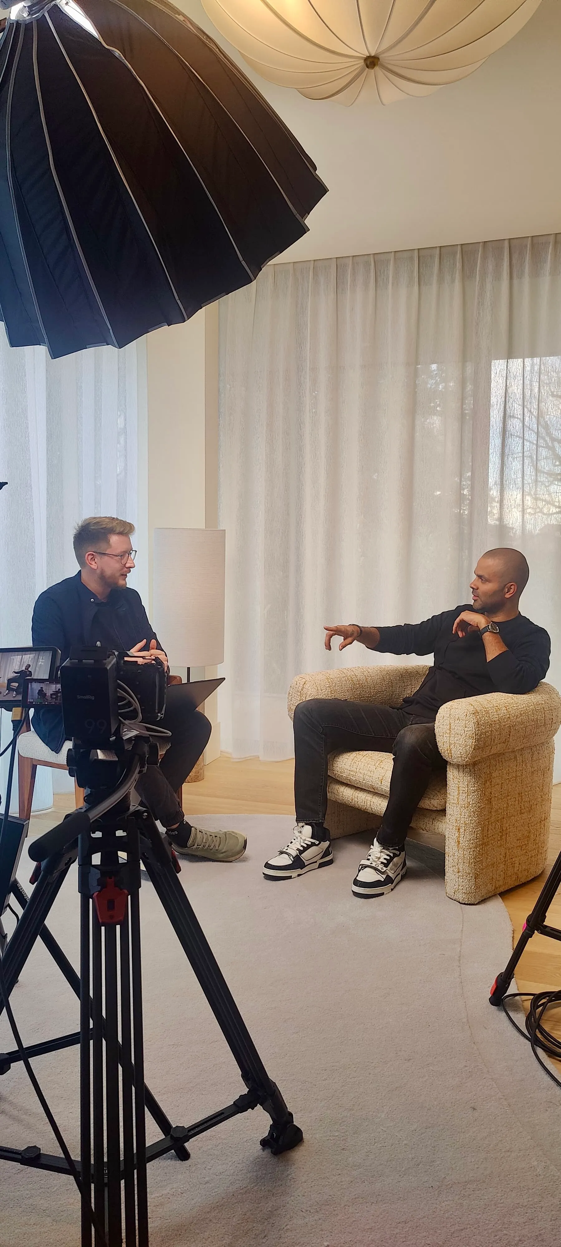 Charles Baras en interview avec Tony Parker