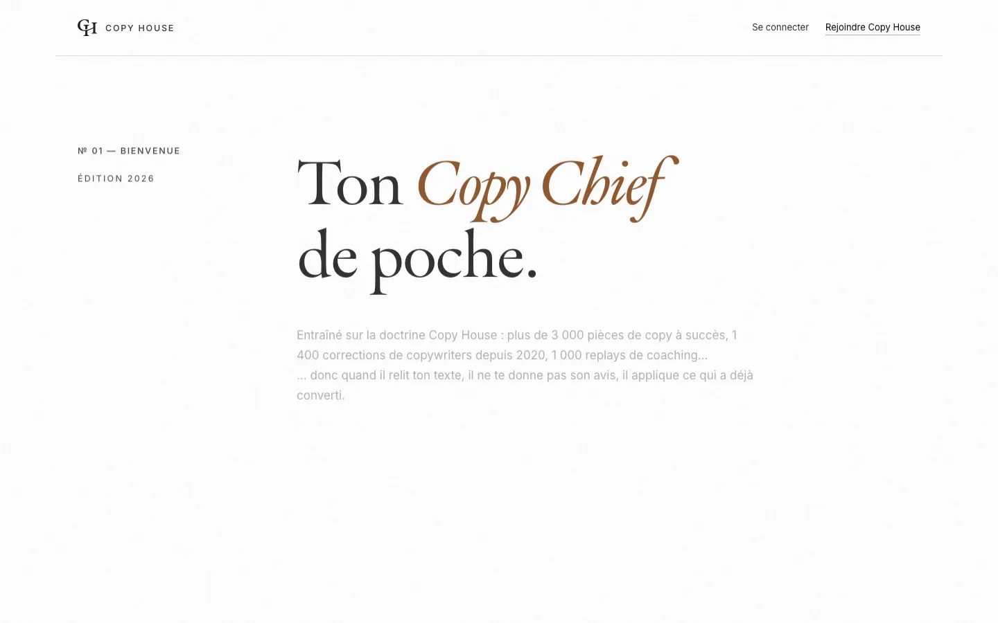 L'application AI Copy chief, « Ton Copy Chief de poche »